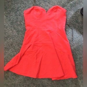 Orange sweetheart neckline strapless H&M divided brand